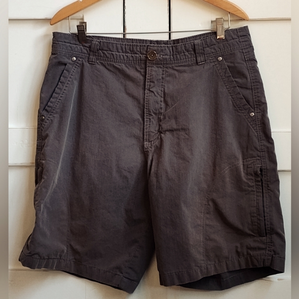 Pacific Trail Men's Gray Cargo Utility Hiking Shorts | Size 36
